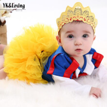 (blue, 12M) New arrival: Baby girl’s cartoon-print long-sleeved romper and tutu set – breathable and comfortable babywear