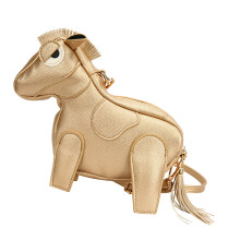 Fashionable Single Shoulder Bag With Tassels Decors-Gold