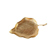 Elegantes Schmucktablett in Blattgoldform für-Breite Blätter
