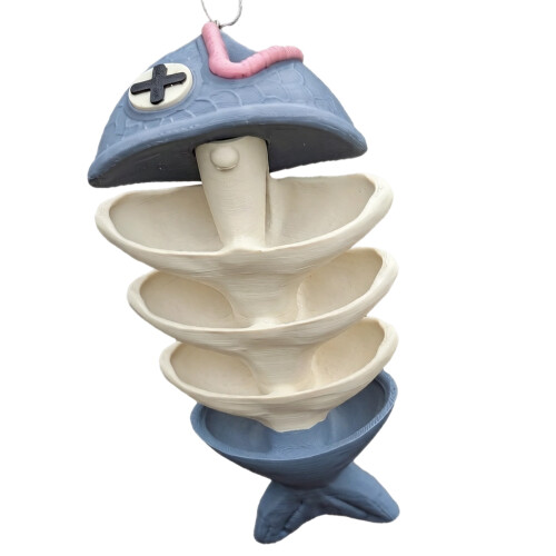 Hand Fish Bone Designed Polylactic Acid Bird Feeder With Simple