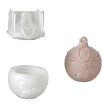 Striped Heart Candle Cup Silicone Mould For-Small wooden horse