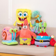 (40cm) SpongeBob SquarePants Plush Toys: Patrick, Squidward and Mr Krabs Soft Plush Gifts