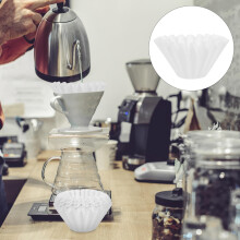 Gobelets en papier filtre à café blancs, 50 pièces