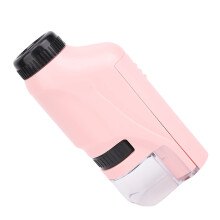 Kinder-Mikroskop Mini 60X-120X Tragbar Pink LED
