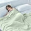 Cooling Cotton Blanket Queen Size 150x200cm Light Blue Grey 1