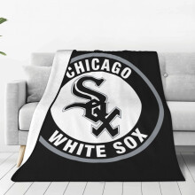 Chicago White Sox Striped Flannel Throw Blanket 50x40 in