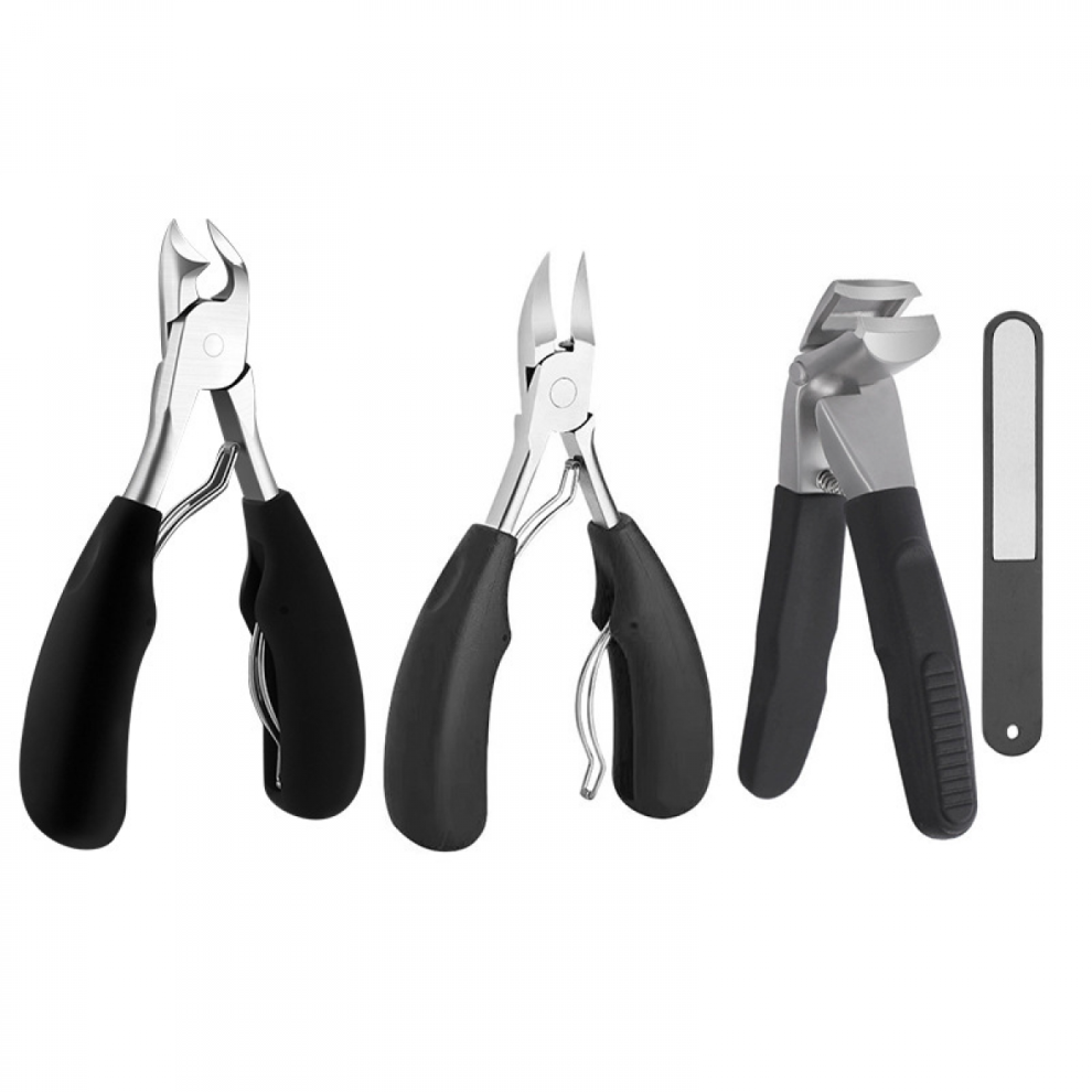 4PCS Professional Nail Clipper Set â Stainless Steel Manicure  Pedicure Tools for Thick Nails