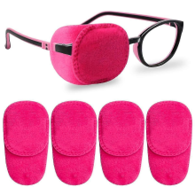 Paquete de 4 parches oculares para niños y niñas, parche para el ojo derecho e izquierdo para usar con gafas, parche para ojo vago para