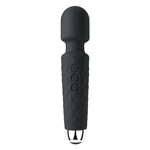 Rechargeable Personal Massager - Quiet Water Resistant - 20 Modes 8 Speeds, Black