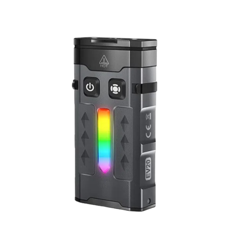 EV20 Keychain EDC UV LED Flashlight Rechargeable Magnetic Work Light Type-C Clip-on Hat Lamp for Ca