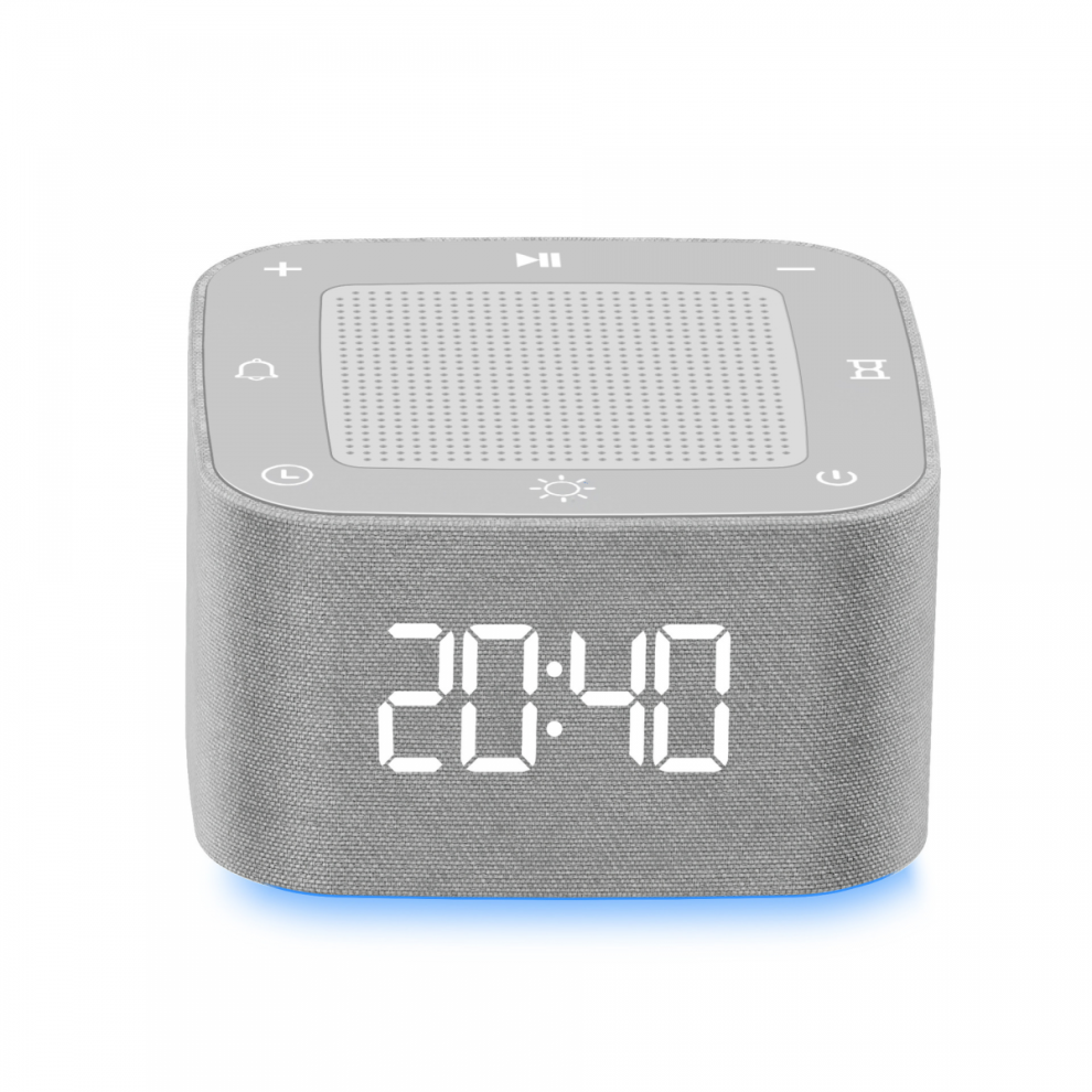 Alarm Clock Sleep Sound Machine 8-Color Night 32 Soothing Sounds Noise Machine Sleep Ti Light/White 6485316966600