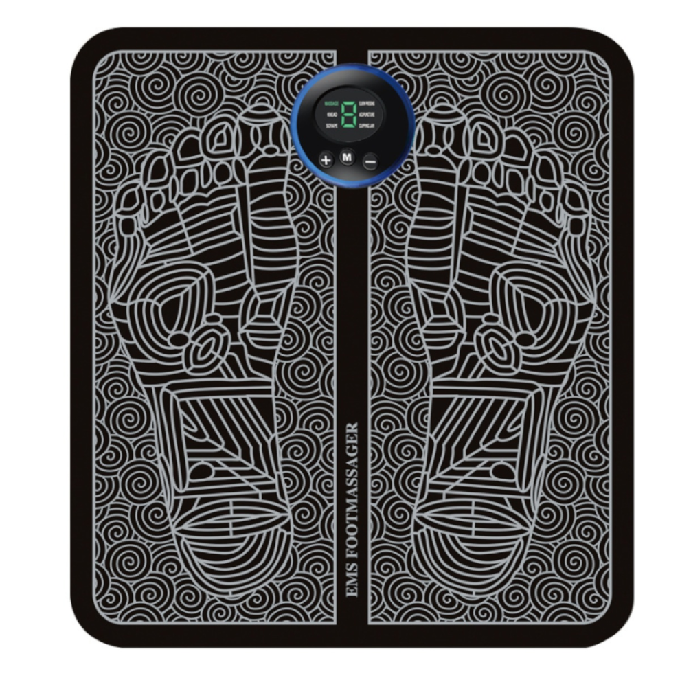 Electric Foot Massager, EMS Electric Foot Massager, Smart Foot Massage Mat, 8 Modes, 19 Adjustable Frequency, Portable USB Rechargeable