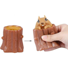 Set of 2 Squeeze Squirrel Toys Evil Squirrel Cup Stress Relief, Sensory Fidget Toys