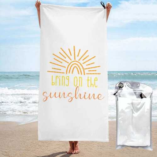 Πετσέτα θαλάσσης Sunshine Retro από μικροΐνες 30x60 εκ.