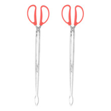 2-Piece Stainless Steel Firewood Tongs, 52cm
