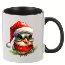 Keramisk kaffekrus med fugletrykk 330 ml