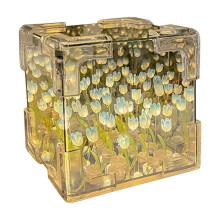 Acrylic Night Lantern with LED Light and Floral Design
