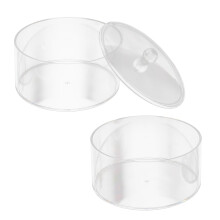 Acrylic Cosmetic Storage Box 2 Count