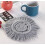 Gray Cotton Woven Coasters with Tassels – 4-Pack 1