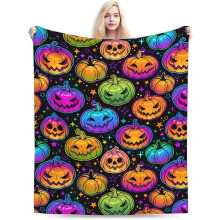 Halloween blanket for kids soft warm throw 50x60 inches