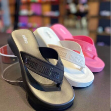 (black, 38) Summer Women's Fashion Thick Sole Flip Flops Poster Beach Slides