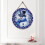 Enfeite de porta de boneco de neve de inverno em madeira azul, 30x20cm (12x8 polegadas) 4