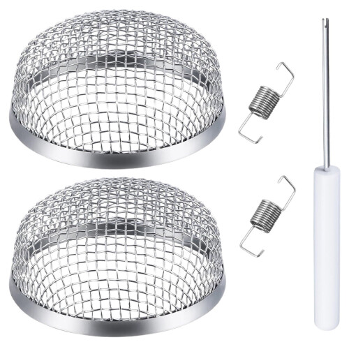 Ventilasjonsdeksler for bobiler i rustfritt stål, 2-pakning 1