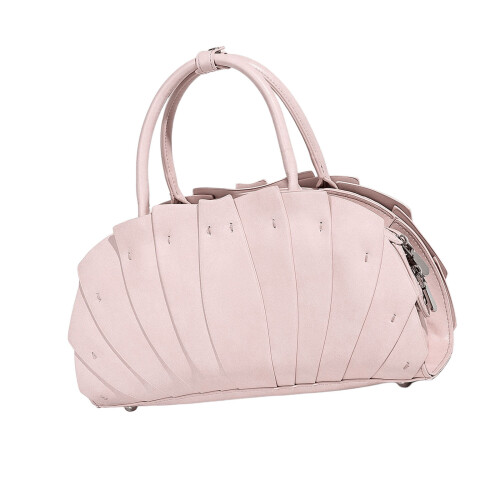 Sacs à main élégants en forme d'éventail en cuir PU pour-Rose