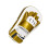 PU Leather Hand Foot Targe with Adjustable Strap For-WHITE glod 1
