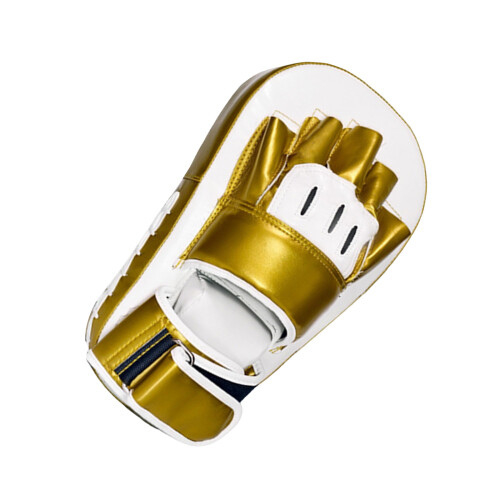 PU Leather Hand Foot Targe with Adjustable Strap For-WHITE glod