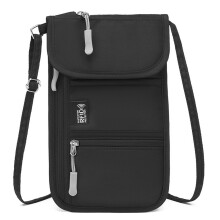Secure Large Capacity Passport Holder Fashion Blocking-Black