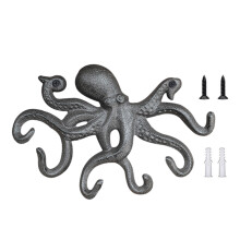 Künstlerischer Aufhänger in Oktopus-Form aus Metall-Eisenfarbe