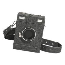 Stylish Box Camera Crossbody Bag Retro Fashion Shoulder-Gray