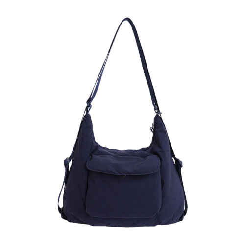 Multifunctional Nylon Crossbody Bag with Adjustable Strap-Blue
