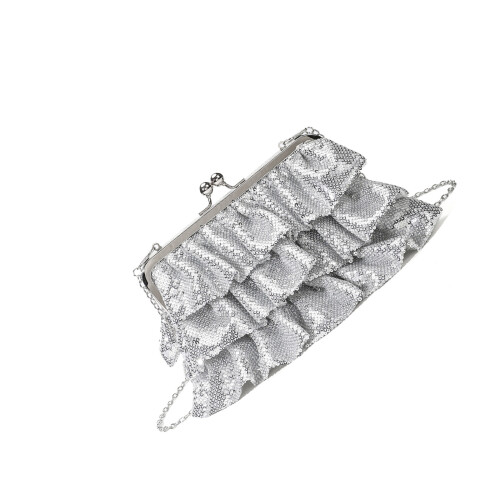 Luxury Sequins Evening Bag Crossbody Bag Convenient-Silver