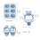 Durable Cold Dessert Forms In Various Fun designs And dyes-Blue 5