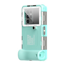 15m diepte zee waterdichte telefoonbehuizing-blauw wit