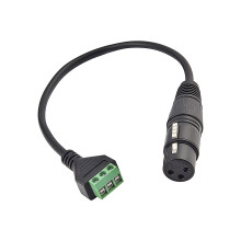 Connecteur femelle XLR de 30Cm vers câble de borne à vis à 3
