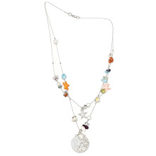 Collier de perles colorées avec décoration d'étoiles de mer-UN