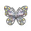 Décorations d'écouteurs papillon scintillantes en alliage,-Blanc 1