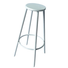 Iron High Stool Model Figurine Realistic Cafe Chair For-White