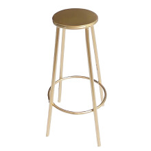 Elegant Iron Wrought Counter Stool Chair Doll House-Gold