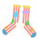 Chaussettes empilées à la mode avec des bas à rayures-ROUGE 1