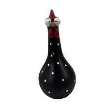 Funny Handcrafted Chicken Statue Vases Perfect For-Black