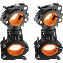 ROCKBROS 2 Pieces Bike Torch Clamp,Flashlight Mount, Bike Light Holder, 360° Rotatable Bicycle Light Bracket for Handlebar Diameter 20-35mm