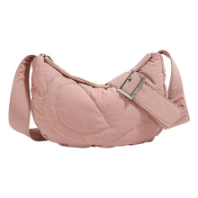 Oversized zachte nylon crossbodytas voor dames,-Roze