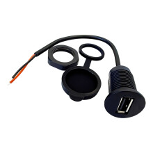 Waterproof USB A Female Socket Suitable for Car Dashboards-P2