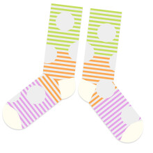 Geometric Cotton Socks For Women And Men-horizontal color