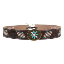 Ethnic Embroidered PU Hat Band for Straw and Felt Fedoras Hats