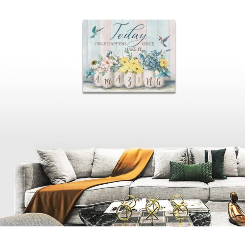 Floral Canvas Wall Art 16 x 12 in 1